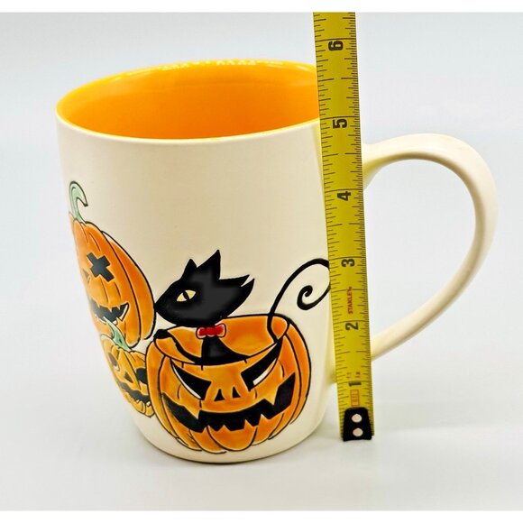 Spectrum Halloween Black Cat Pumpkins Jack O Lanterns Mug 5 inch 2024 - Picture 9 of 9